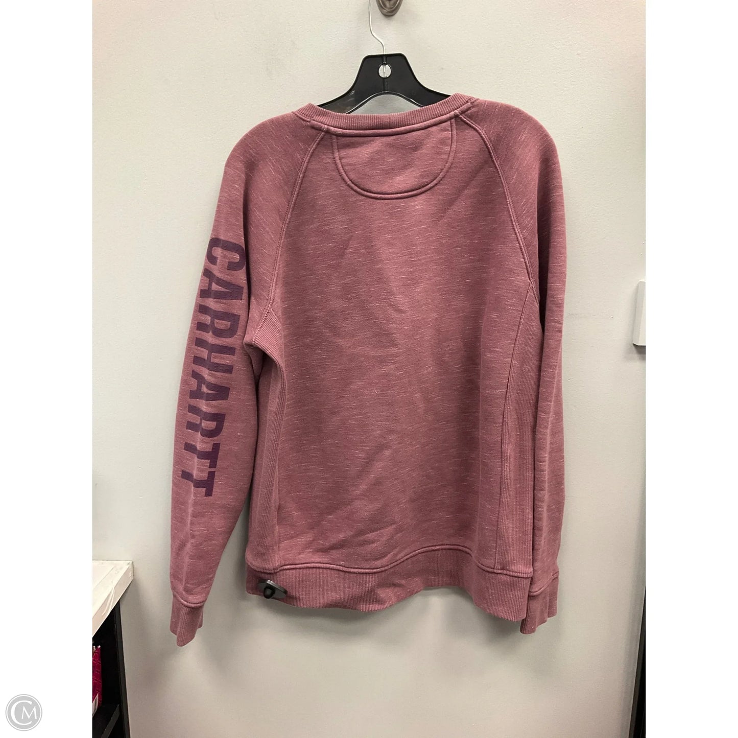 Sweatshirt Crewneck By Carhartt In Maroon, Size: L