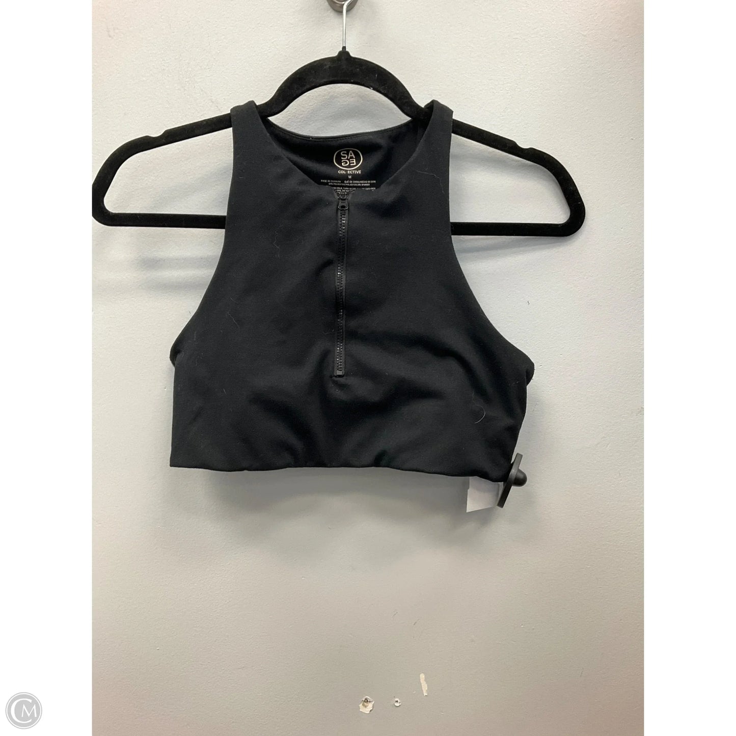 Athletic Bra By Sage In Black, Size: M