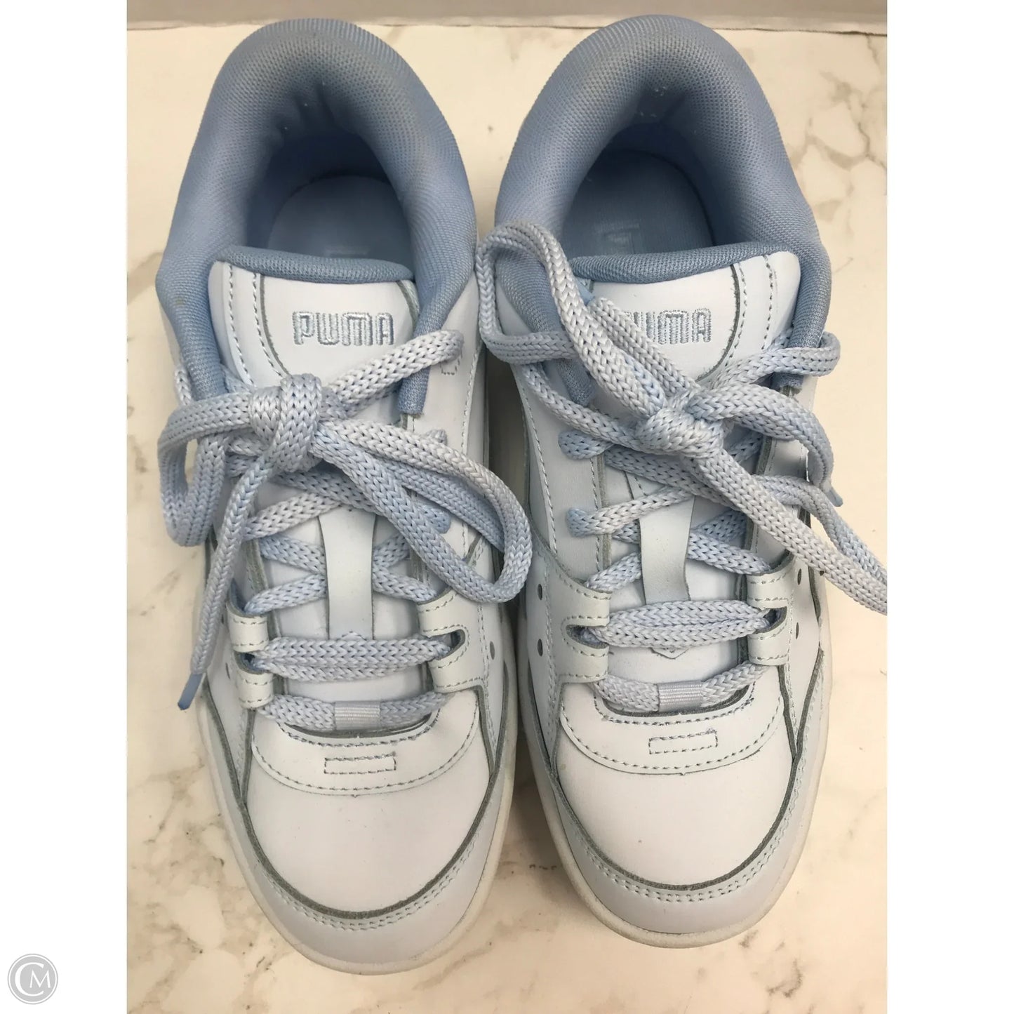 Shoes Sneakers By Puma In Blue, Size: 10