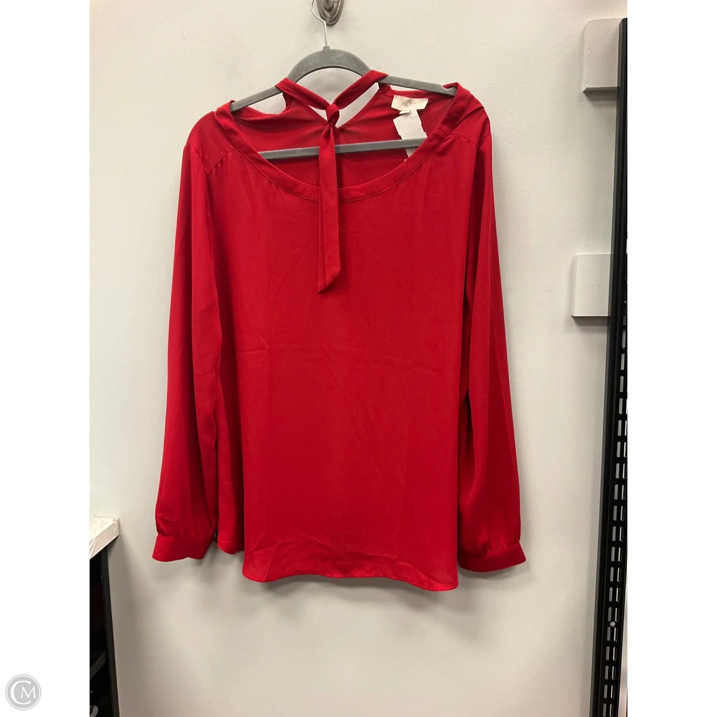 Top Long Sleeve By Loft In Red, Size: Xl