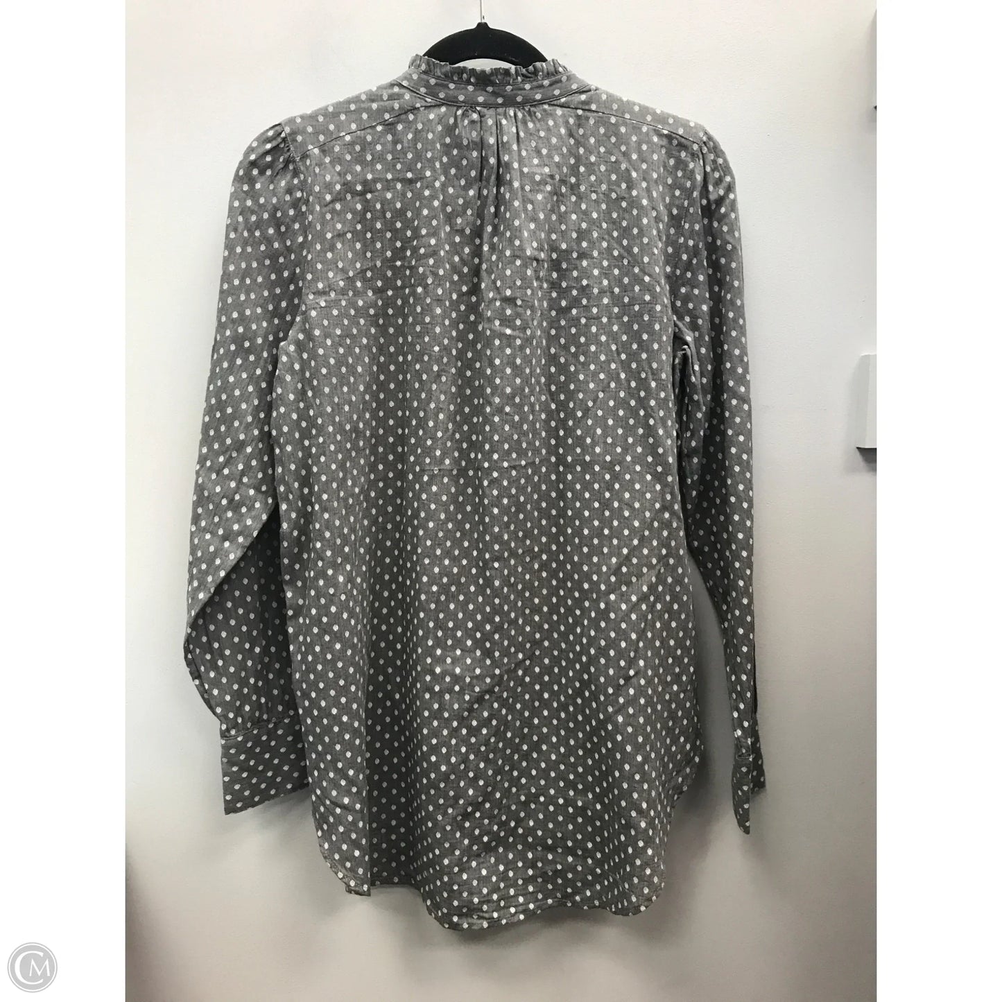 Top Long Sleeve By Loft In Polkadot Pattern, Size: S