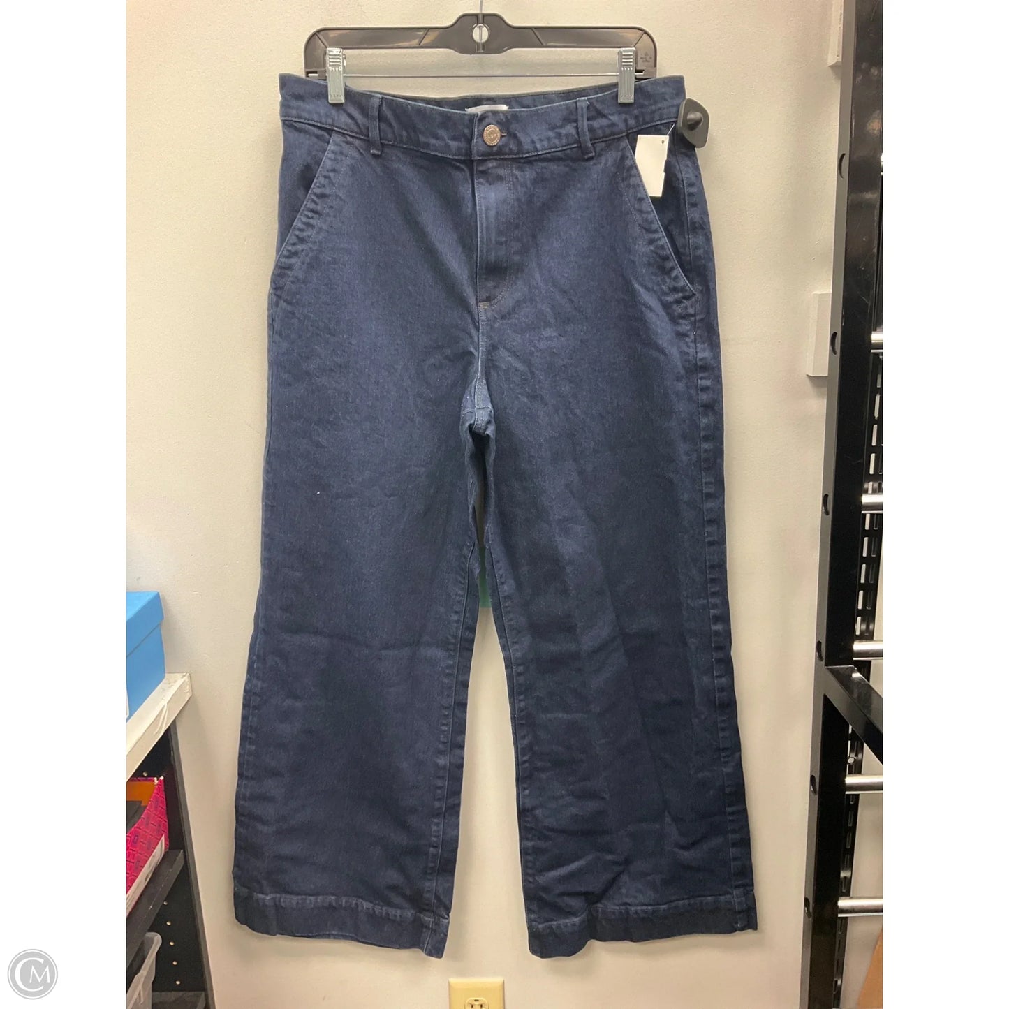 Jeans Wide Leg By Loft In Blue Denim, Size: 12