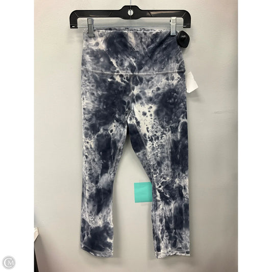 Athletic Capris By Lululemon In Grey & White, Size: 4