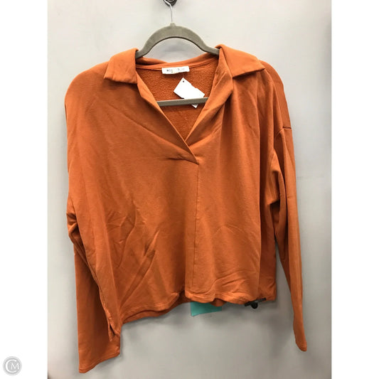 Top Long Sleeve By Workshop In Orange, Size: M