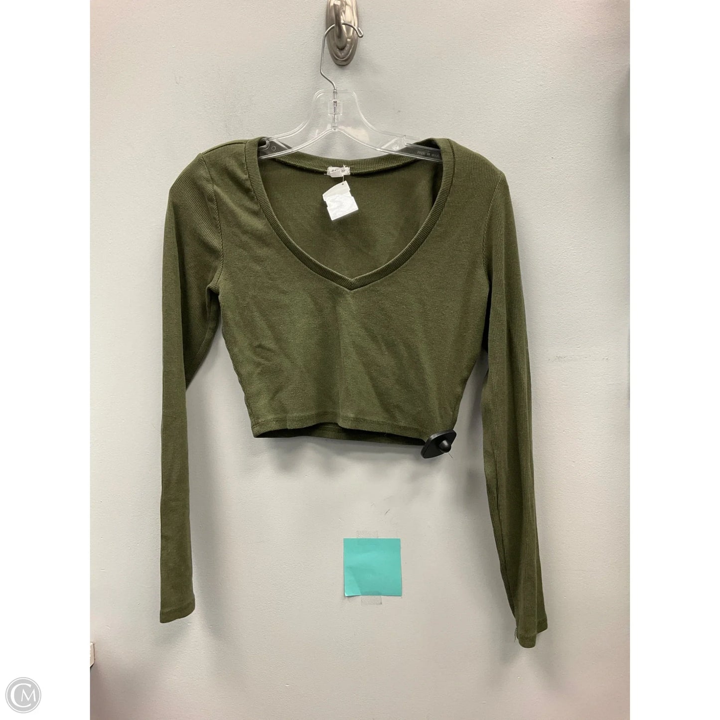 Top Long Sleeve By Garage In Green, Size: M