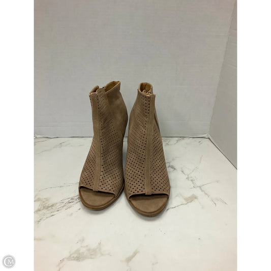Boots Ankle Heels By Brash In Tan, Size: 7.5