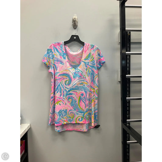Top Short Sleeve Designer By Lilly Pulitzer In Multi-colored, Size: S