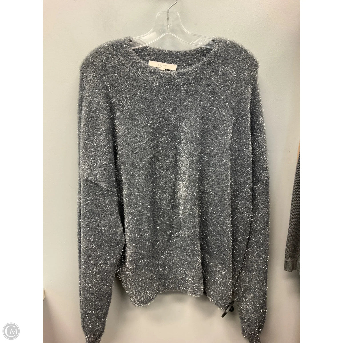 Sweater By Loft In Silver, Size: Xl