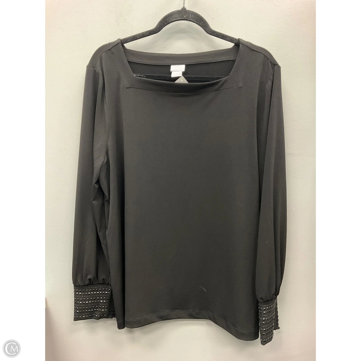 Top Long Sleeve By Chicos In Black, Size: Xl