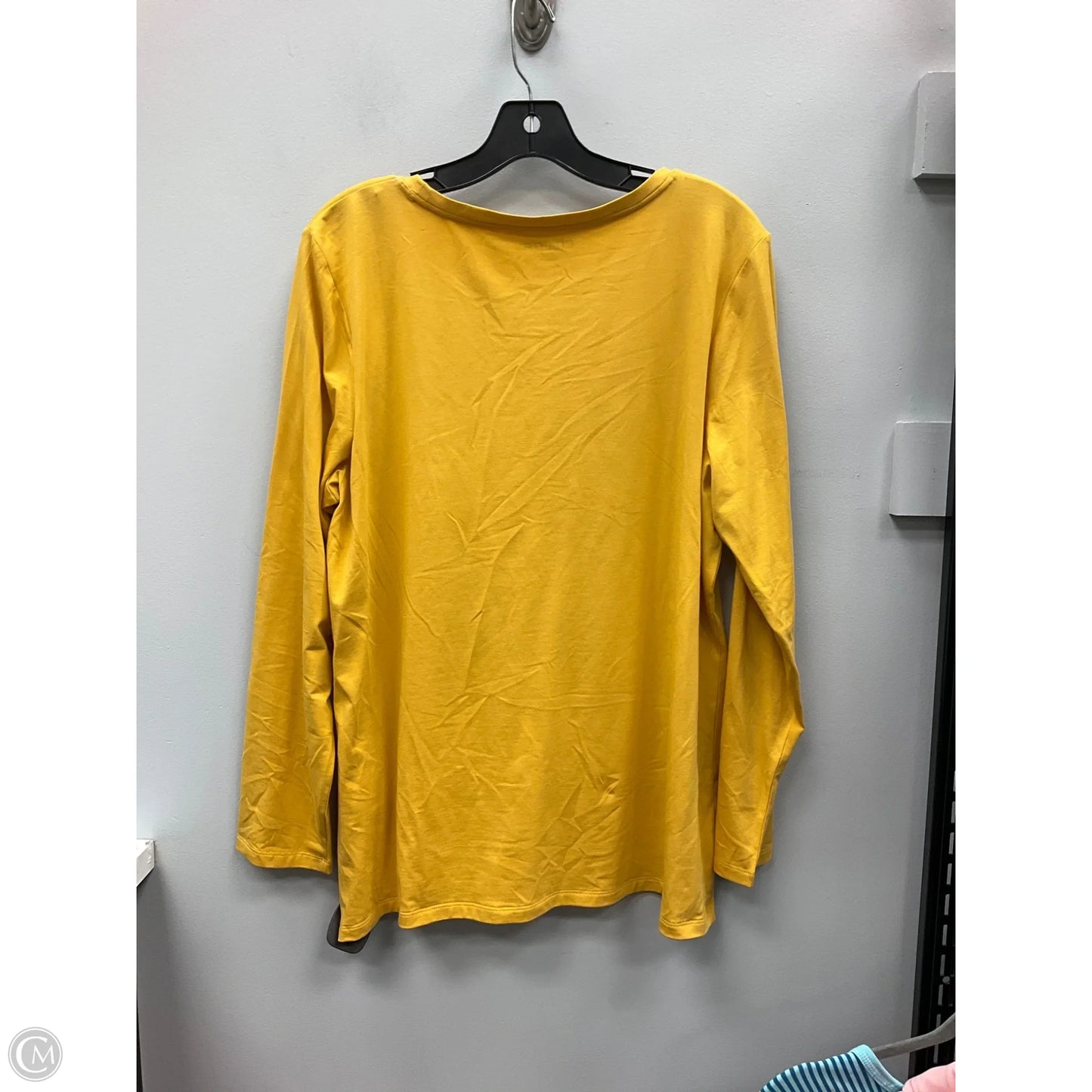 Top Long Sleeve Basic By Chicos In Yellow, Size: Xl
