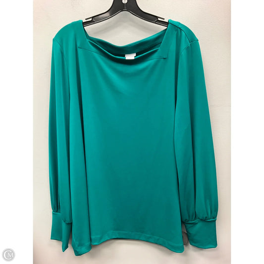Top Long Sleeve By Chicos In Teal, Size: Xl