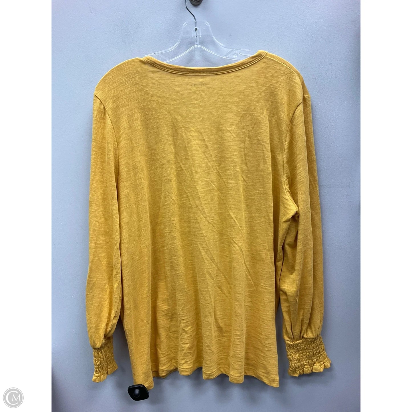 Top Long Sleeve By Chicos In Yellow, Size: Xl