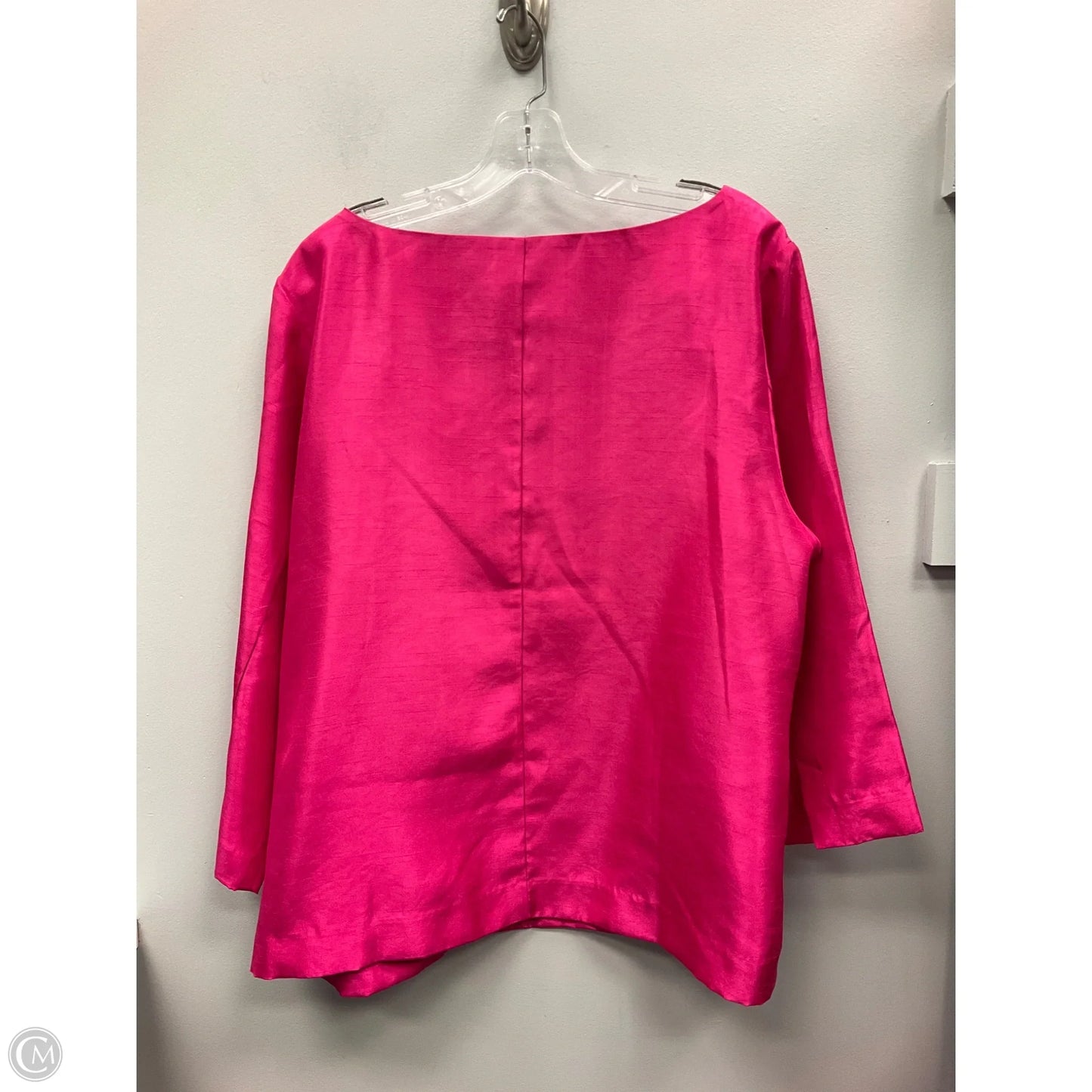 Top 3/4 Sleeve By Chicos In Pink, Size: Xl