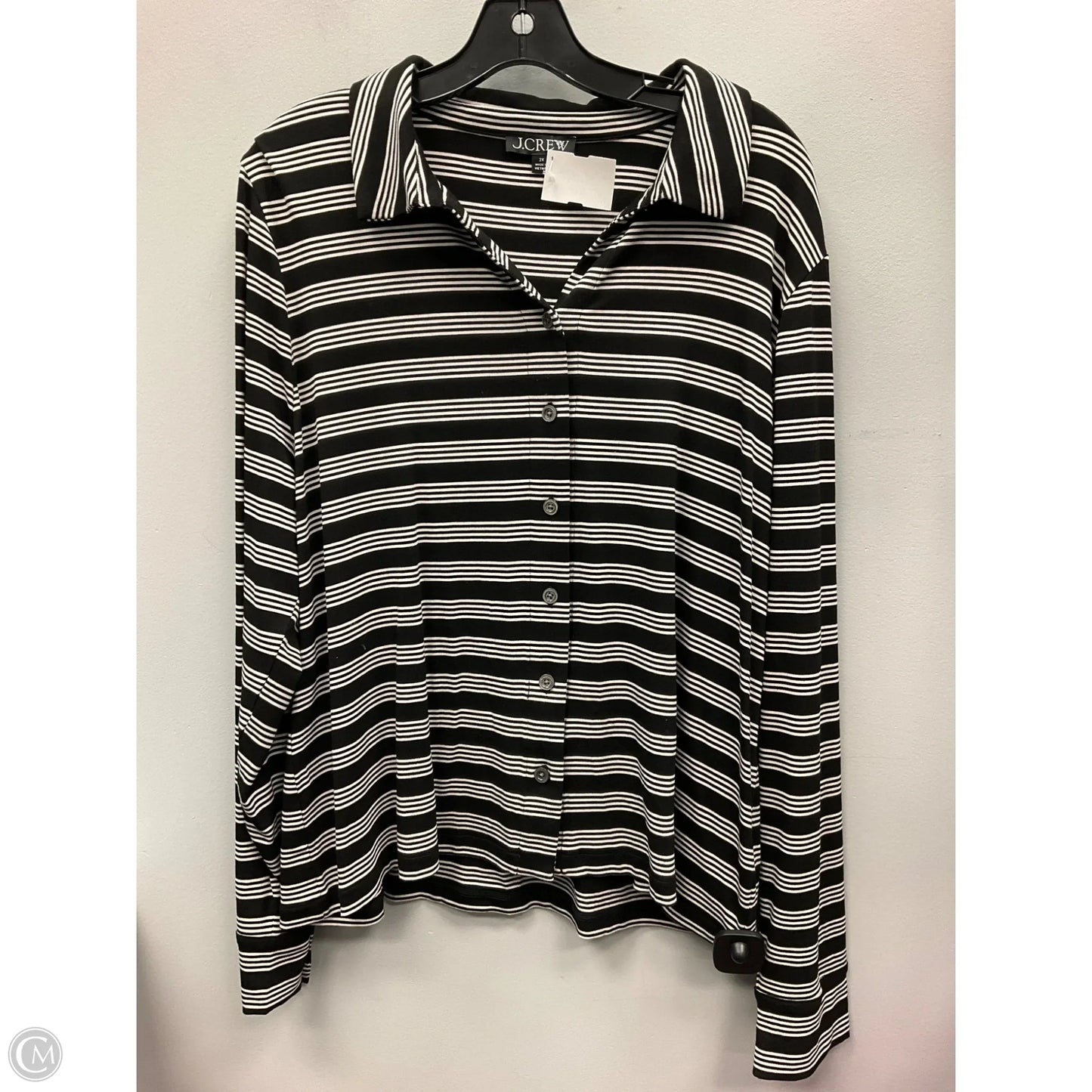 Top Long Sleeve By J. Crew In Striped Pattern, Size: 2x