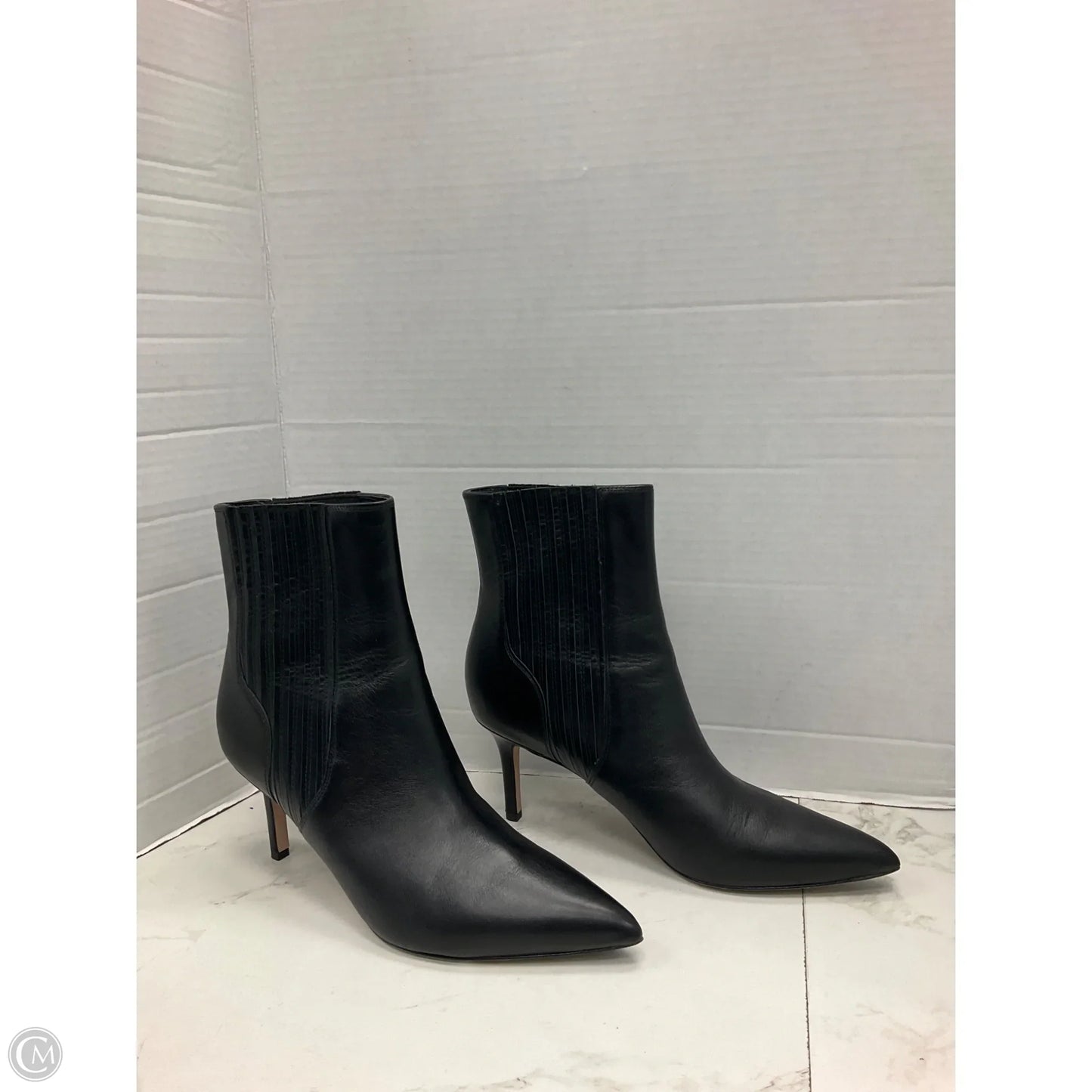 Boots Ankle Heels By Veronica Beard In Black, Size: 9