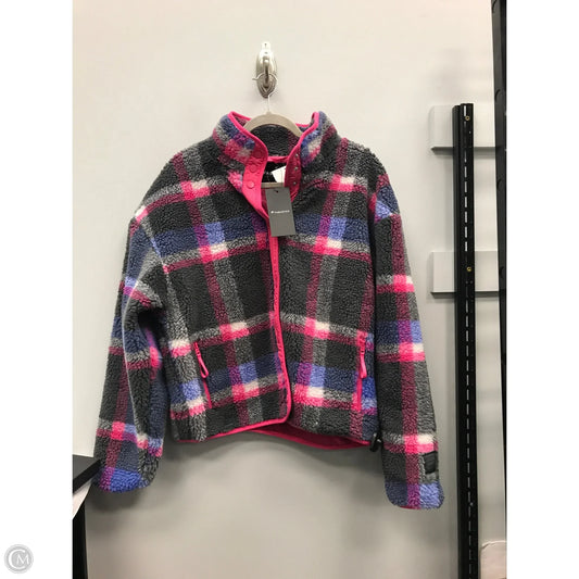 Jacket Faux Fur & Sherpa By Fabletics In Grey & Pink, Size: M