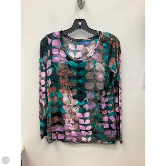 Top Long Sleeve By Simply Vera In Multi-colored, Size: M