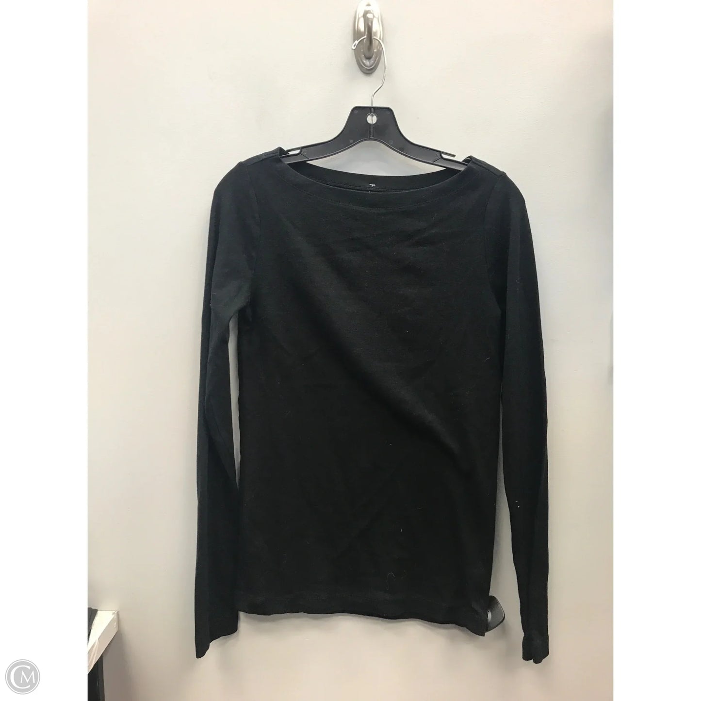 Top Long Sleeve Basic By Gap In Black, Size: M