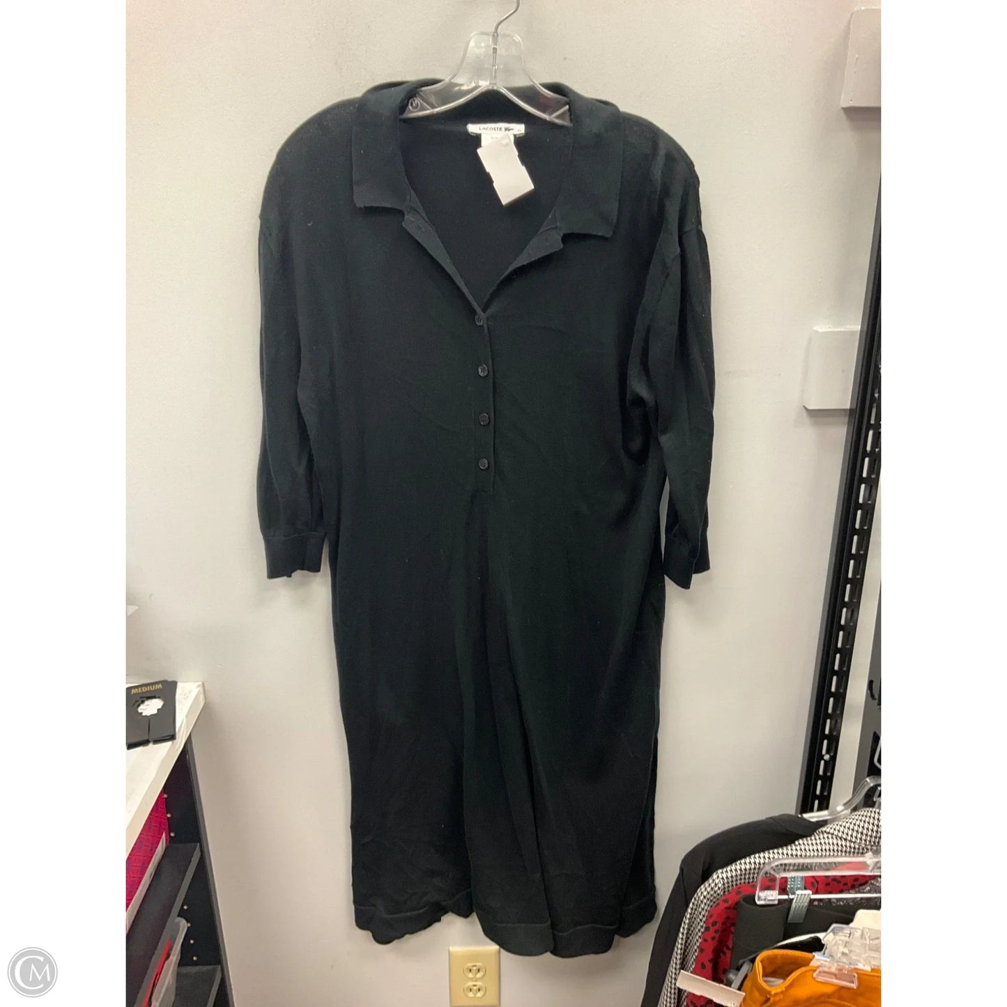 Dress Casual Midi By Lacoste In Black, Size: 10