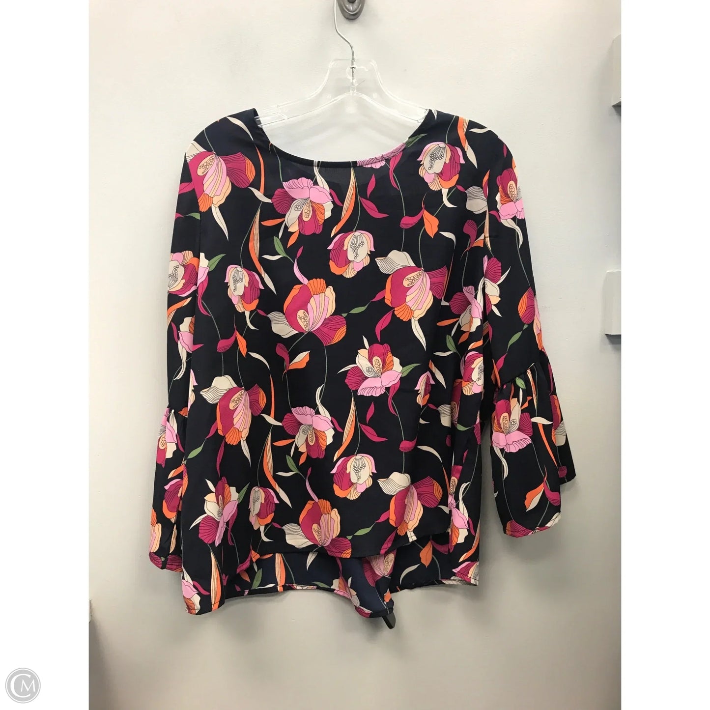 Top 3/4 Sleeve By W5 In Floral Print, Size: Xl