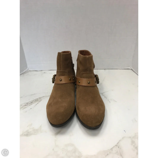 Boots Ankle Heels By Crown Vintage In Brown, Size: 6