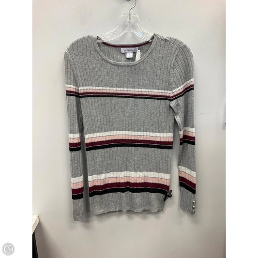 Top Long Sleeve By Liz Claiborne In Striped Pattern, Size: M