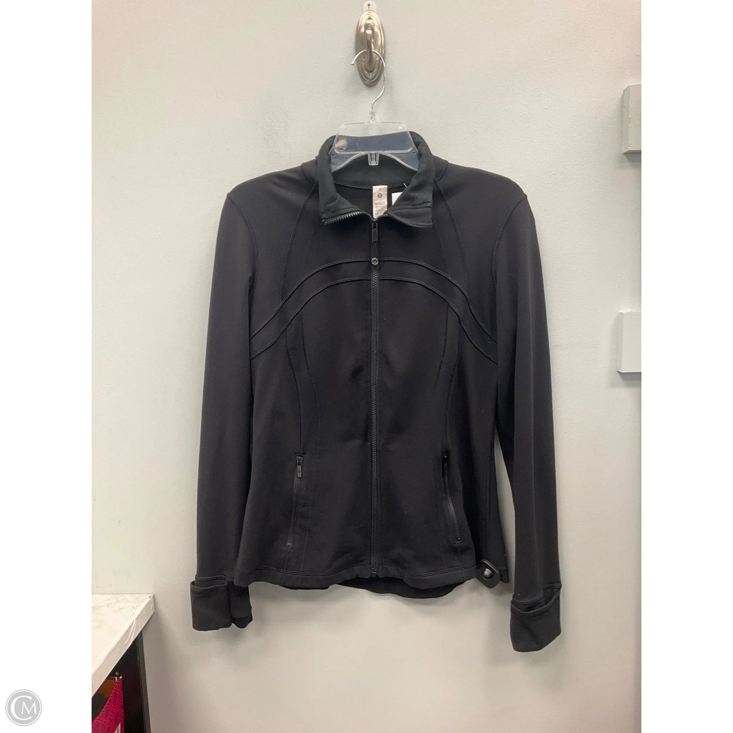 Athletic Jacket By Lululemon In Black, Size: 10