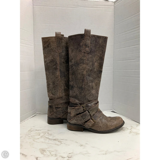 Boots Knee Heels By Steve Madden In Brown, Size: 8