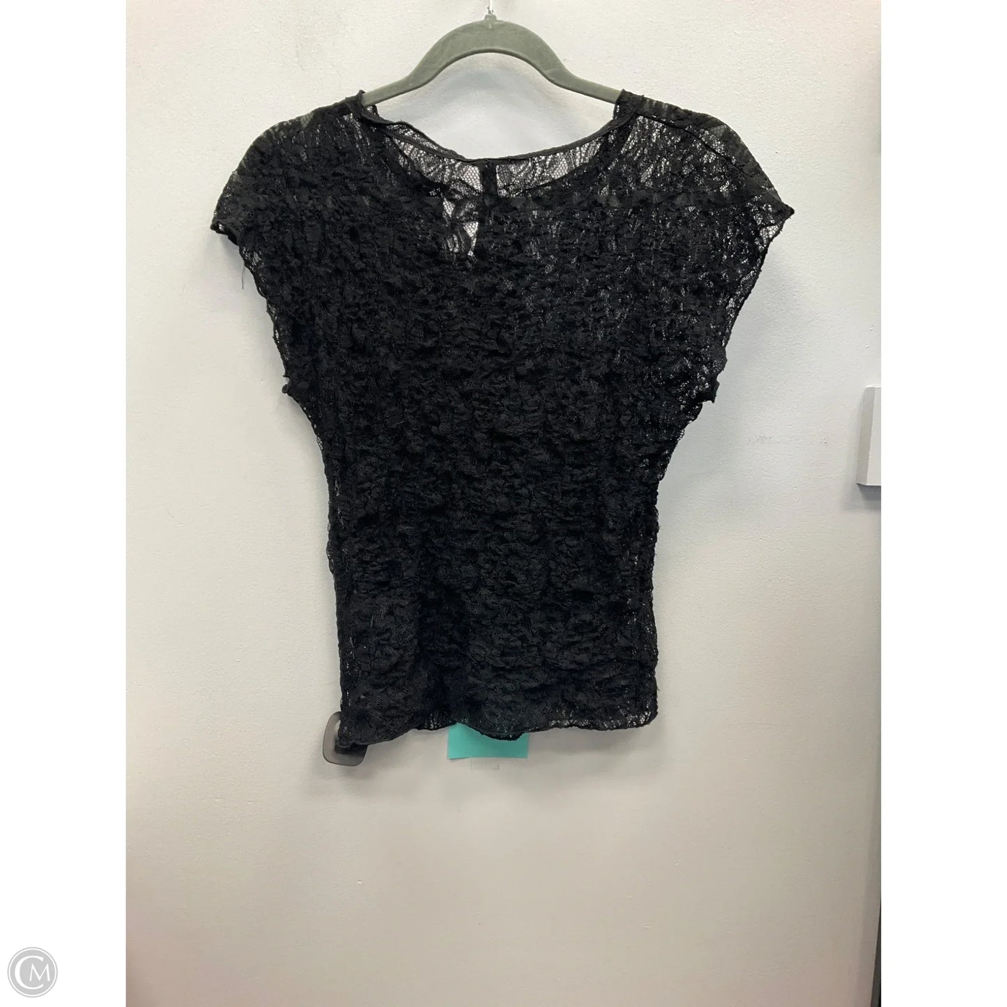 Top Short Sleeve By Anthropologie In Black, Size: S