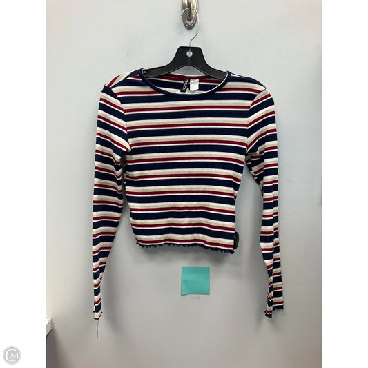 Top Long Sleeve By Divided In Striped Pattern, Size: S