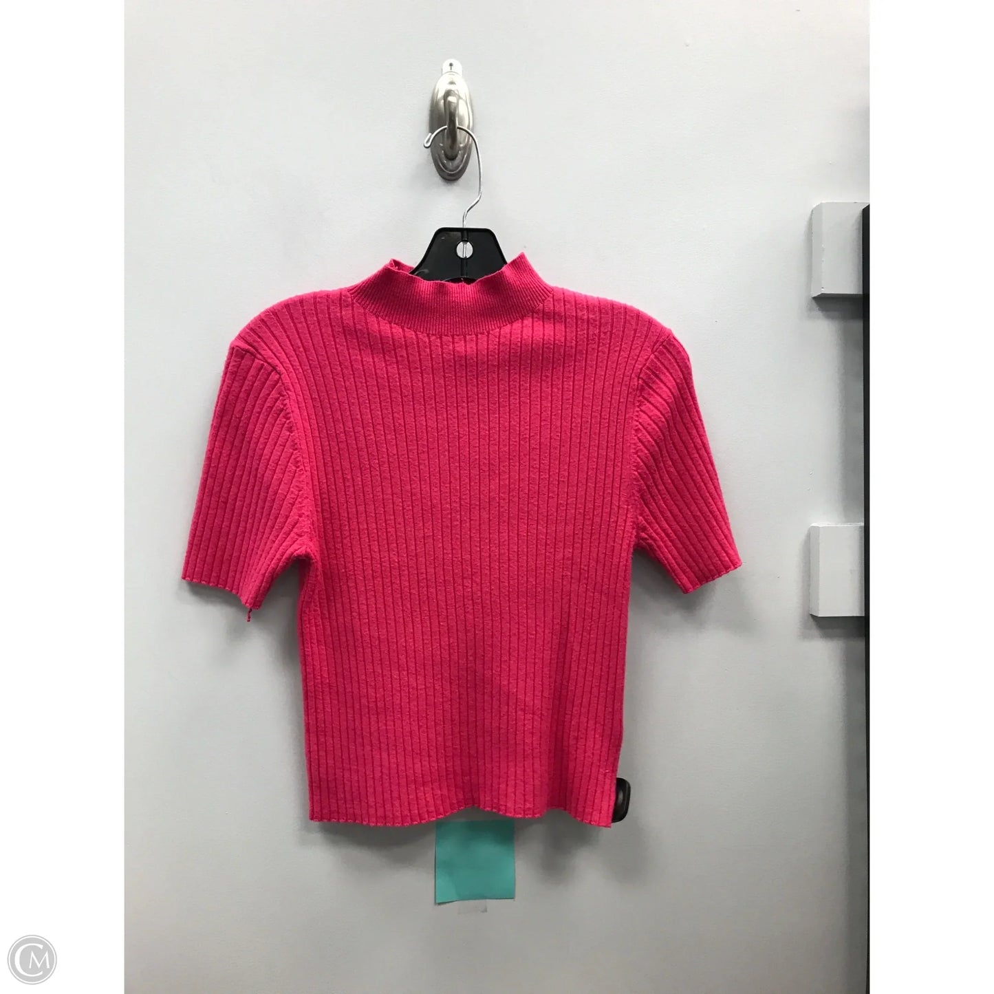Sweater Short Sleeve By A New Day In Pink, Size: L