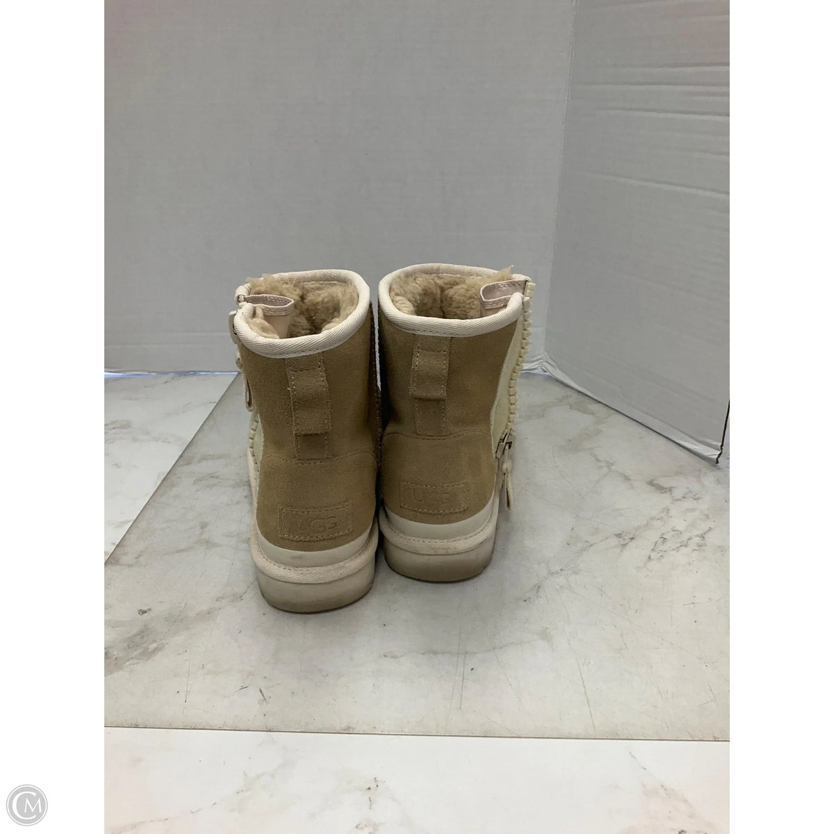Boots Designer By Ugg In Beige, Size: 8