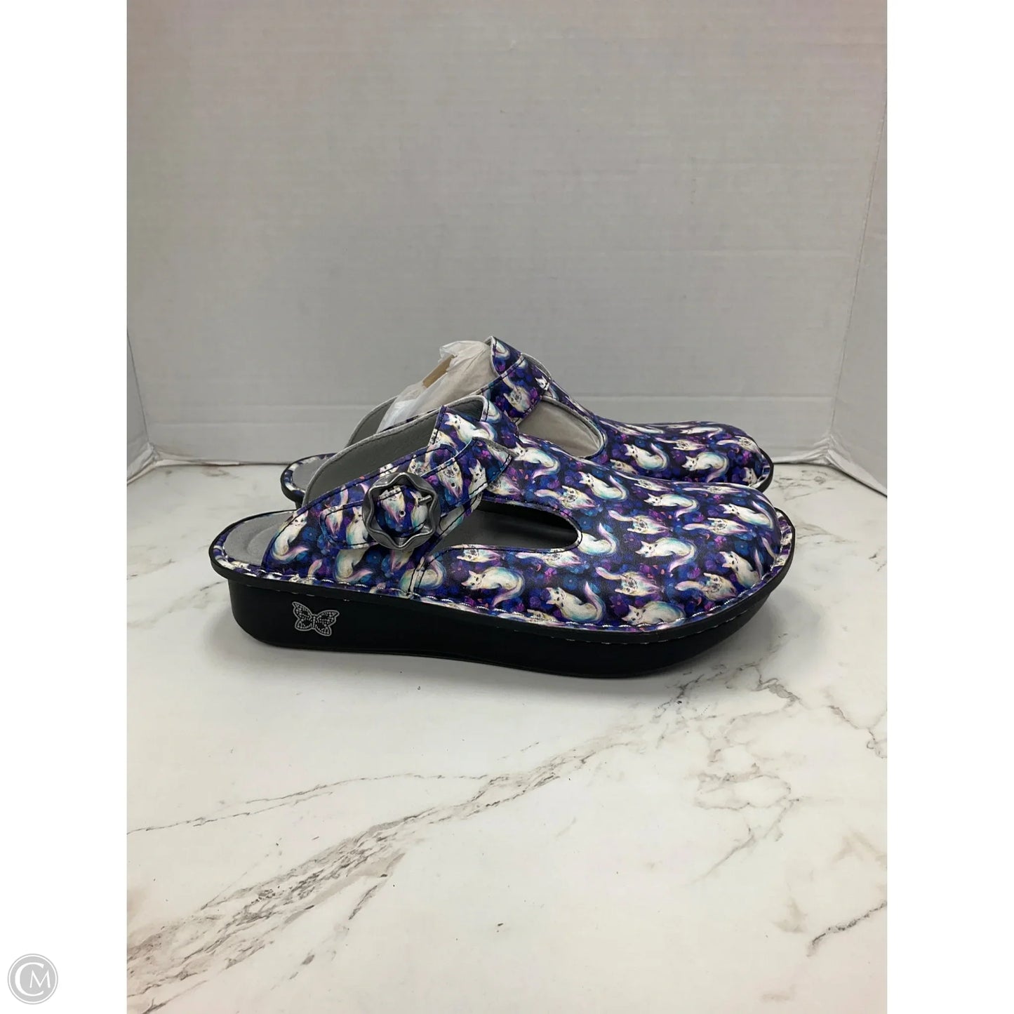 Shoes Heels Platform By Alegria In Purple & White, Size: 9.5