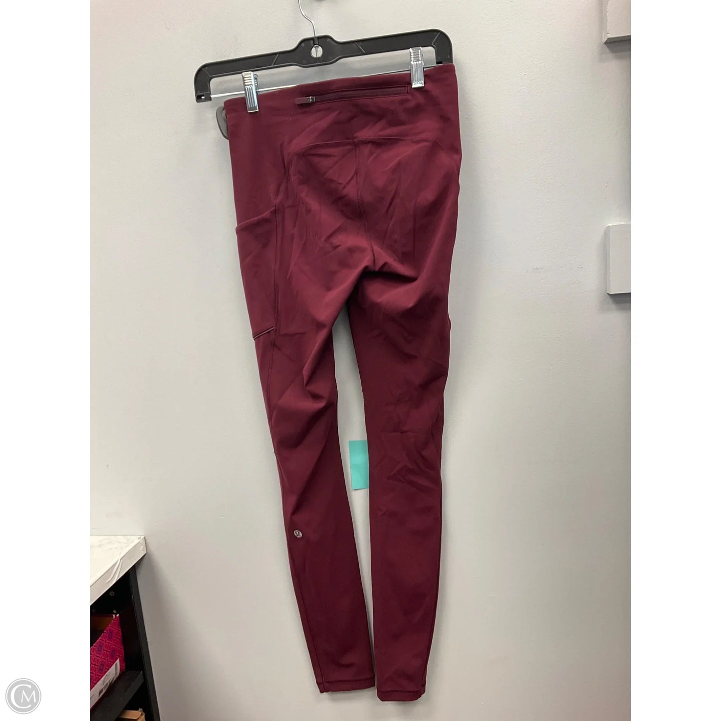 Athletic Leggings By Lululemon In Maroon, Size: 4