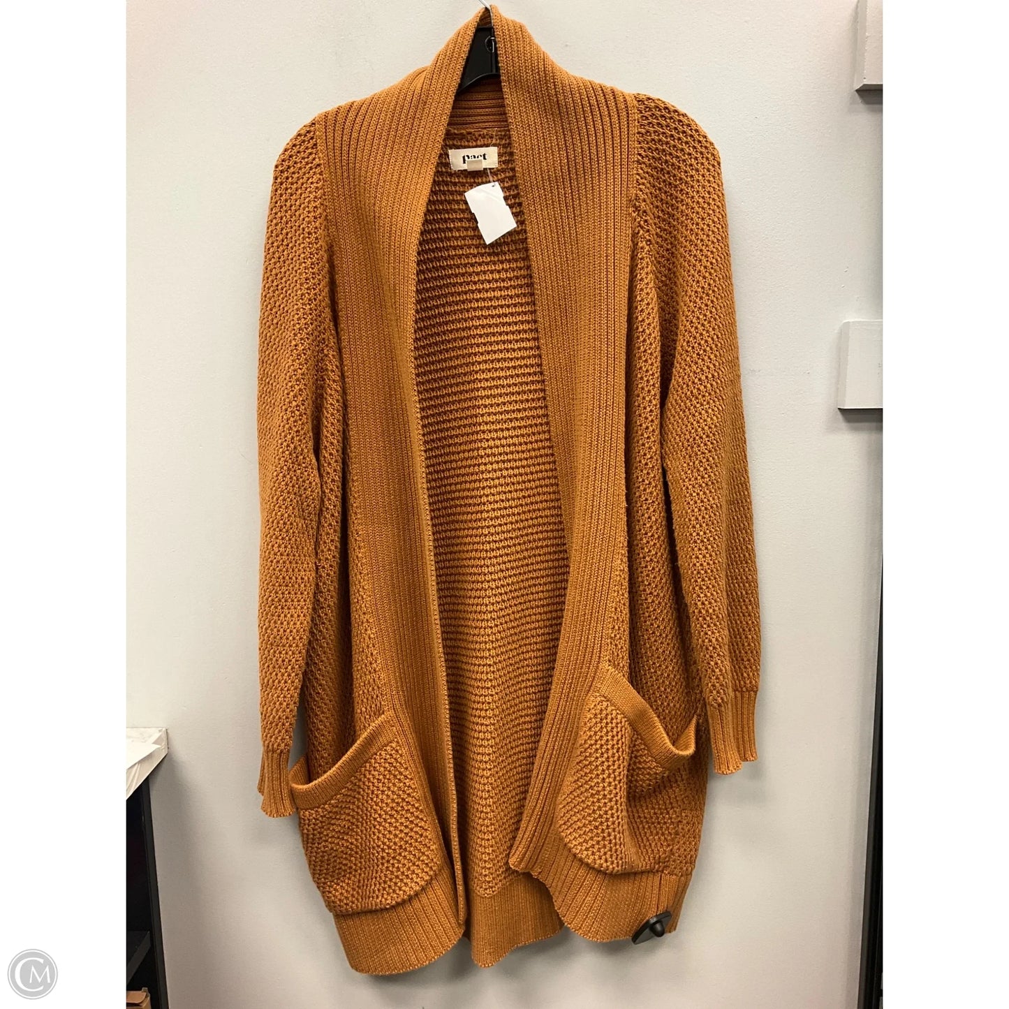 Sweater Cardigan By Pact In Gold, Size: M