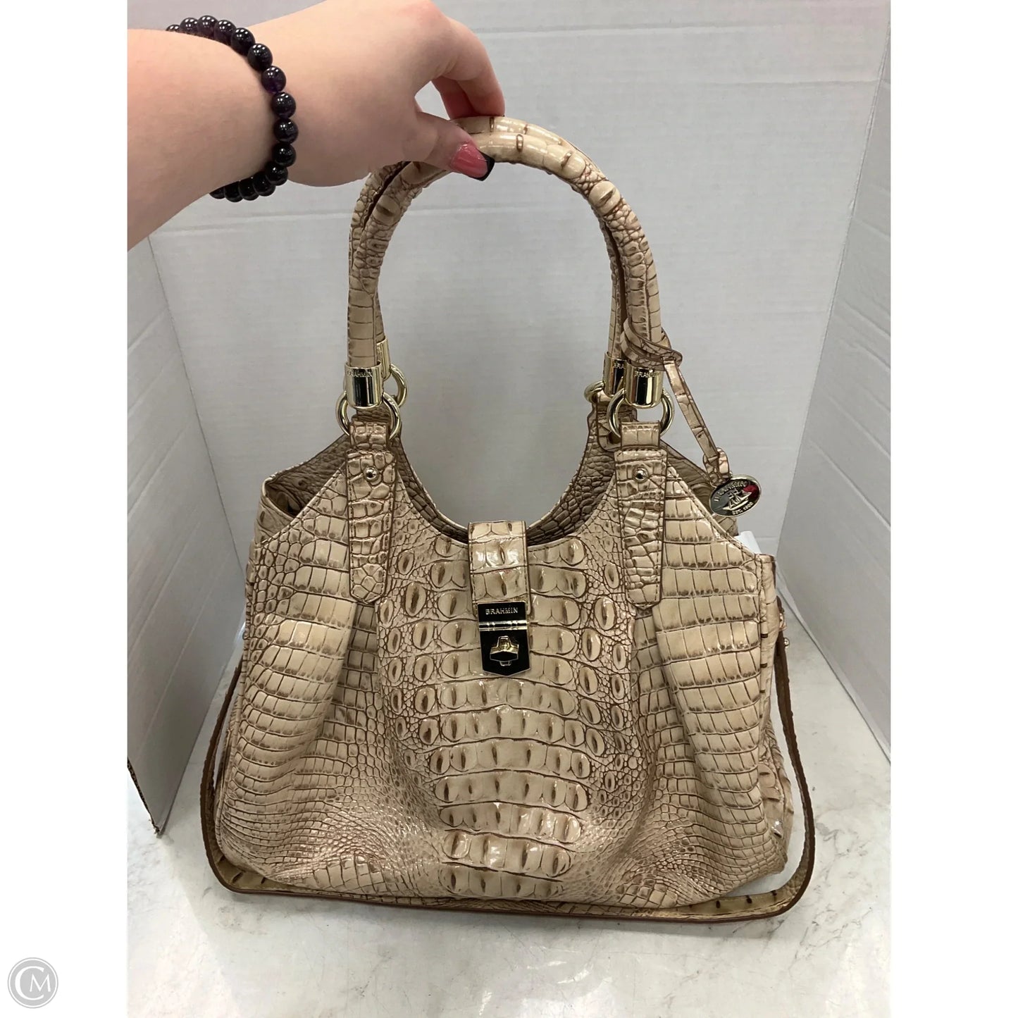 Handbag Designer By Brahmin, Size: Large