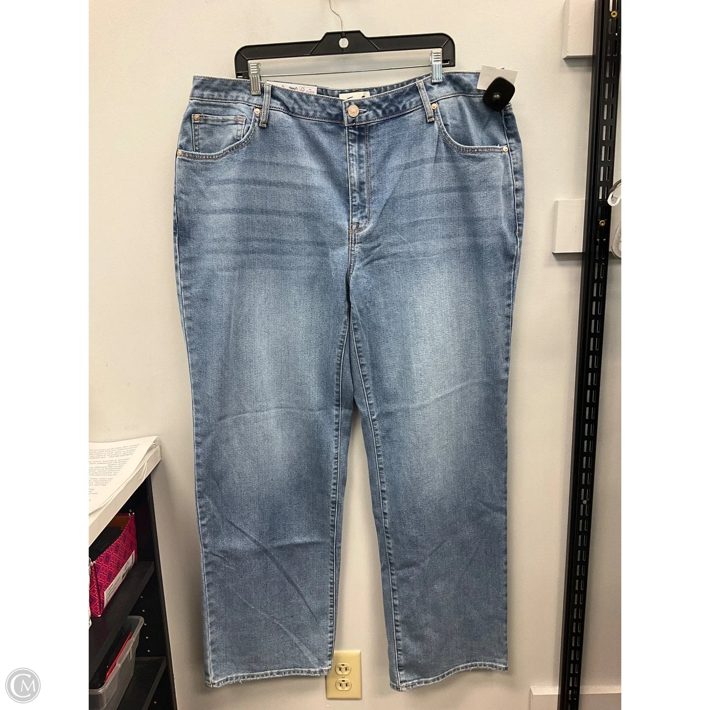 Jeans Straight By Seven 7 In Blue Denim, Size: 18