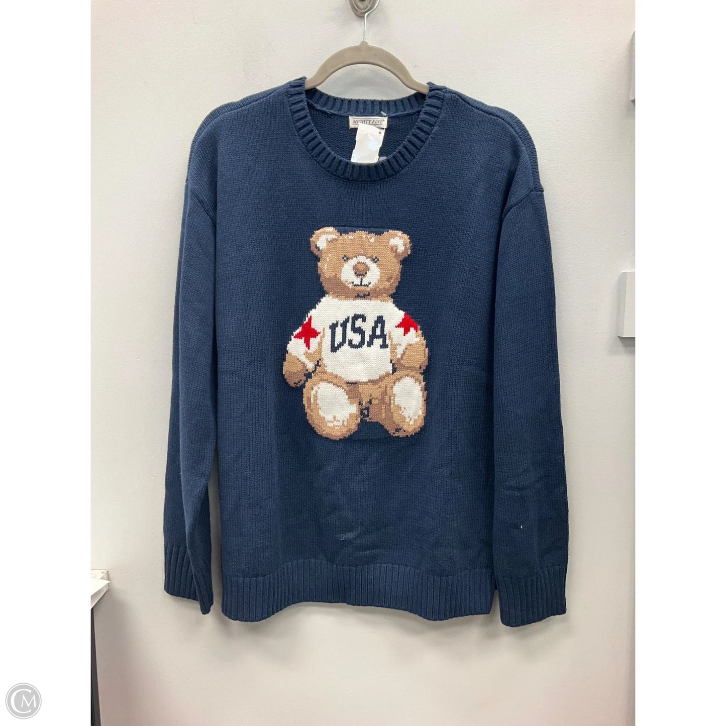 Sweater By Mighty Fine In Navy, Size: Xl