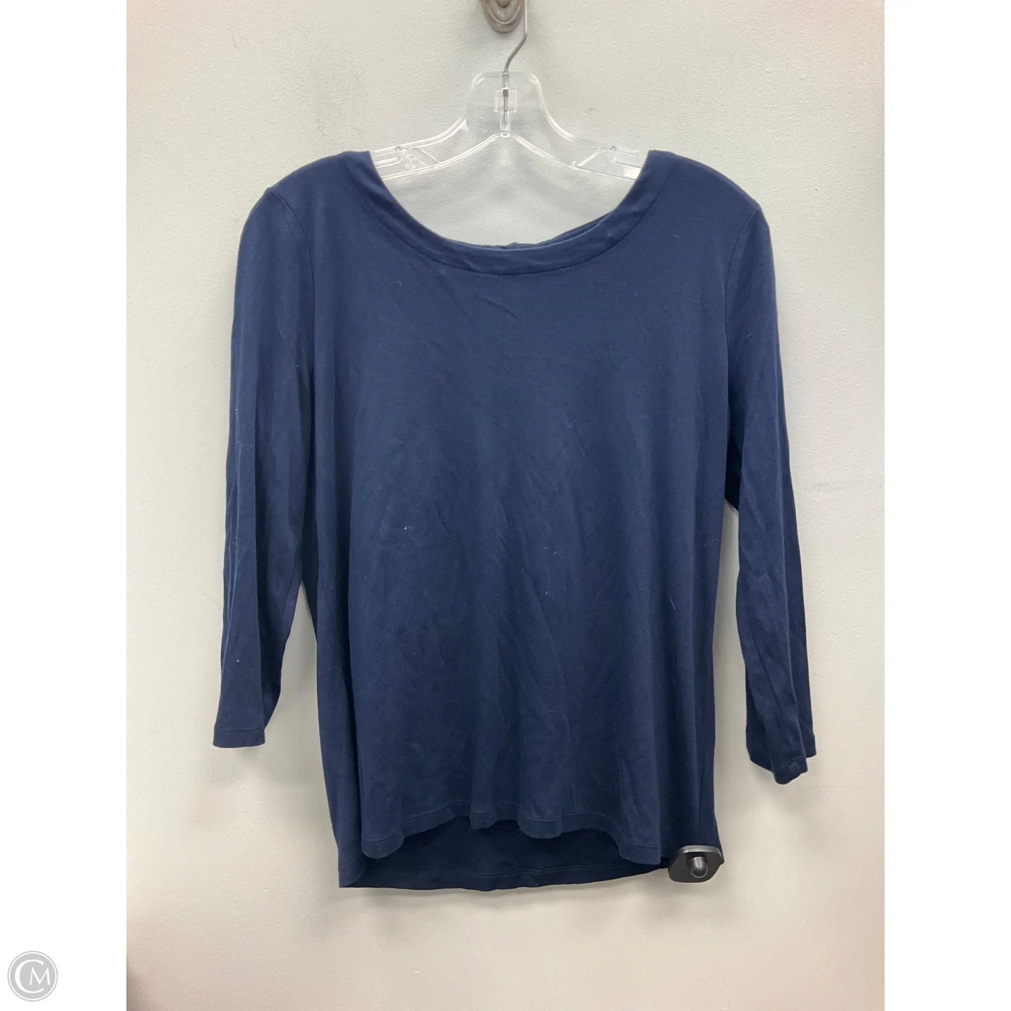 Top 3/4 Sleeve By Talbots In Navy, Size: M