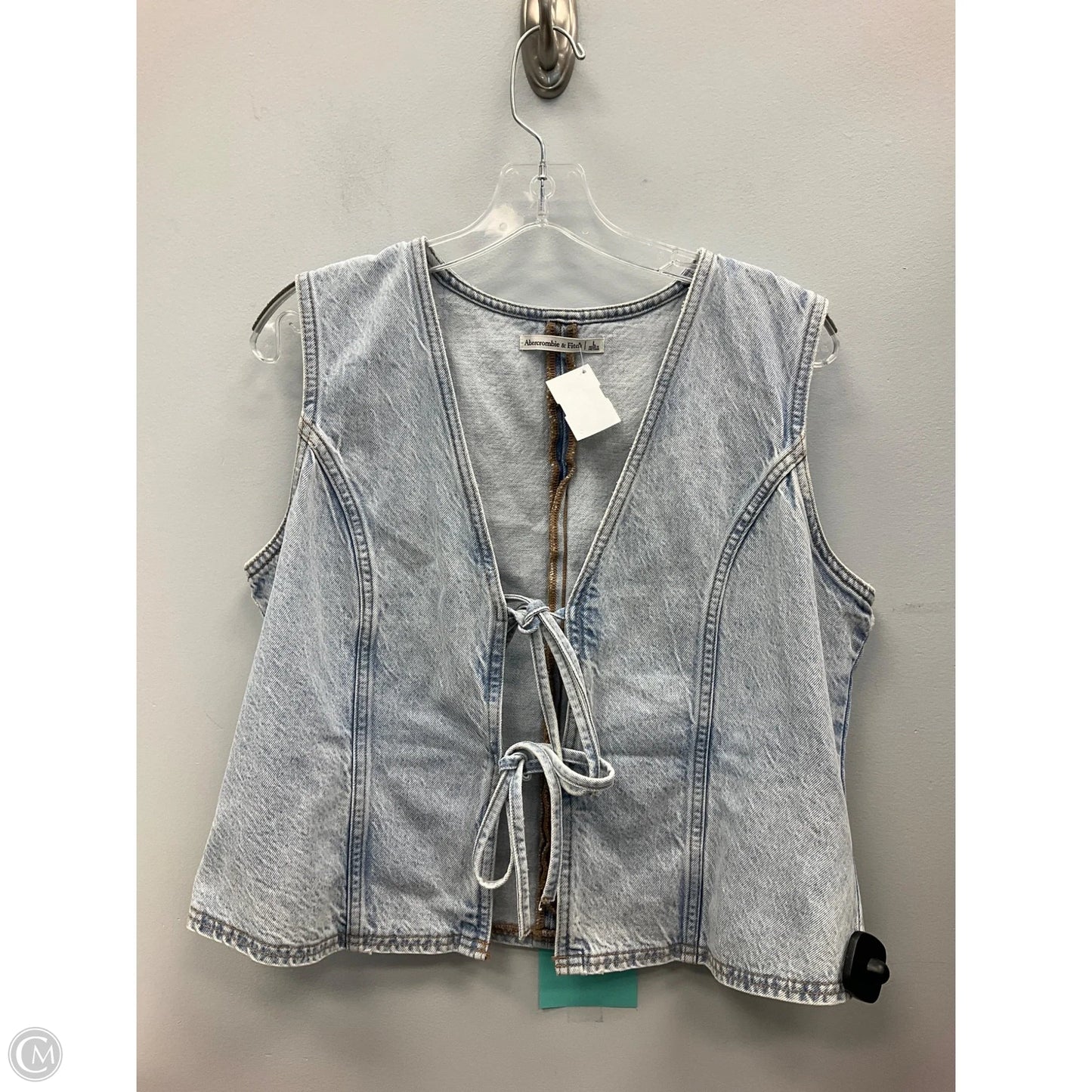 Vest Other By Abercrombie And Fitch In Blue Denim, Size: L
