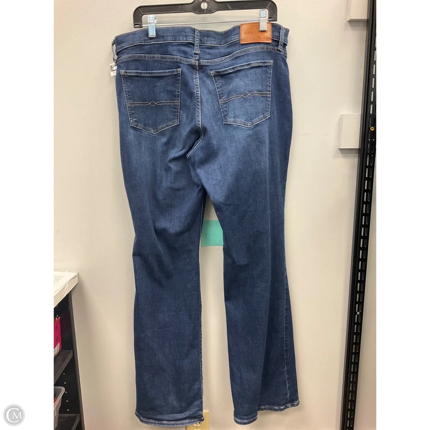 Jeans Boot Cut By Lucky Brand In Blue Denim, Size: 14