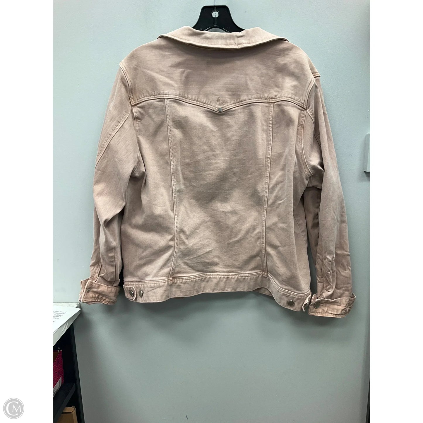 Jacket Denim By Liverpool In Tan, Size: Xxl