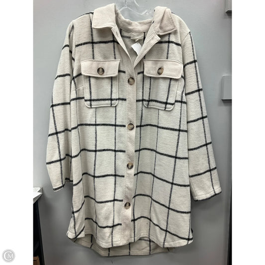 Jacket Shirt By Melloday In Cream, Size: 2x