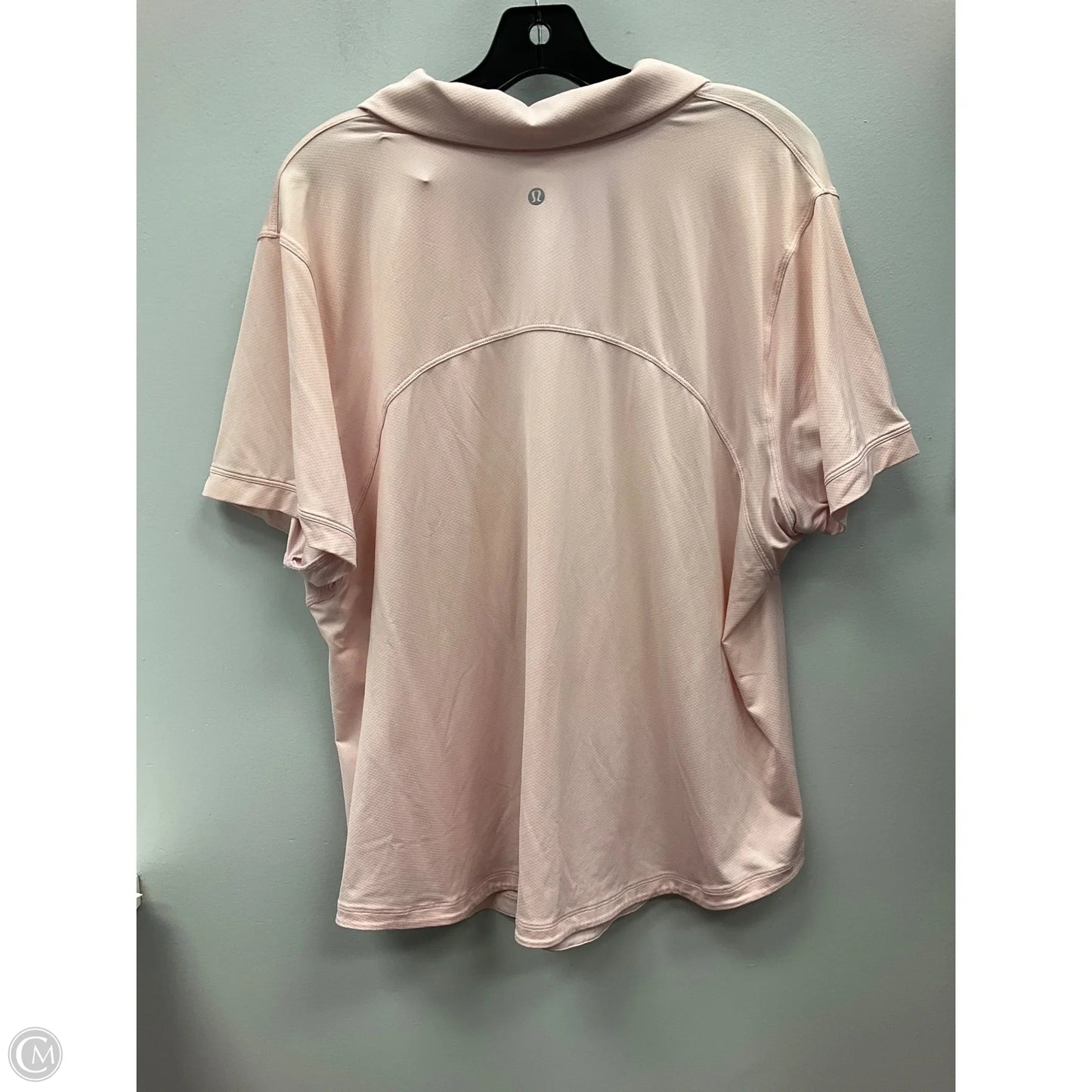 Athletic Top Short Sleeve By Lululemon In Pink, Size: 20