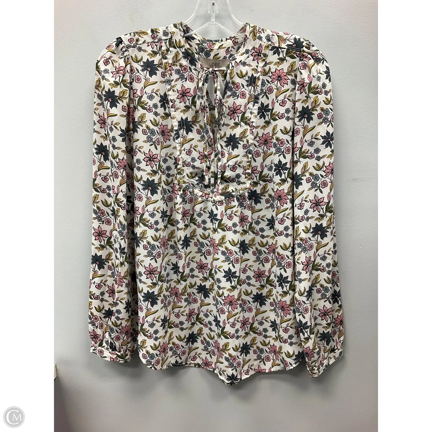 Top Long Sleeve By Loft In Floral Print, Size: Xs