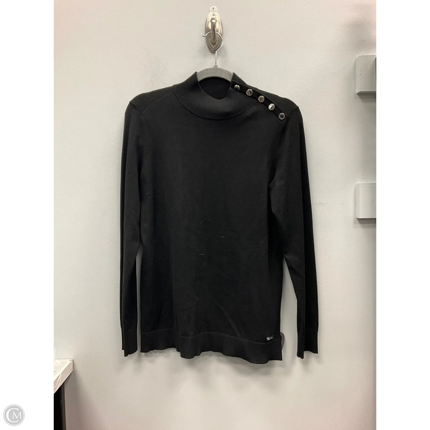Sweater By Calvin Klein In Black, Size: S