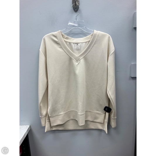 Top Long Sleeve By Danskin In Cream, Size: S