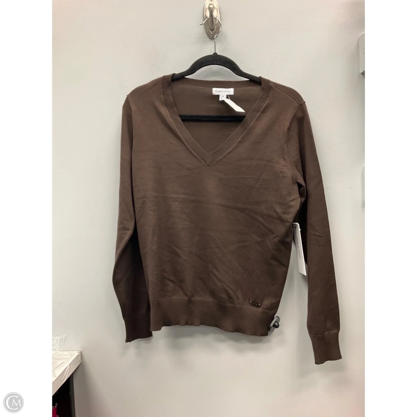 Sweater By Calvin Klein In Brown, Size: M