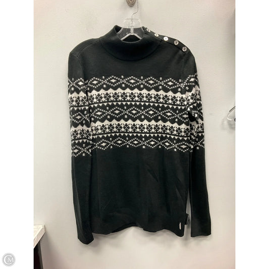 Sweater By Calvin Klein In Black & White, Size: S