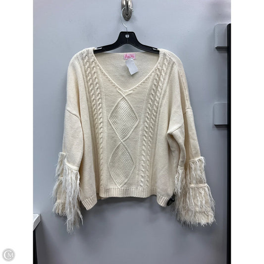 Sweater By Pink Lily In Cream, Size: L